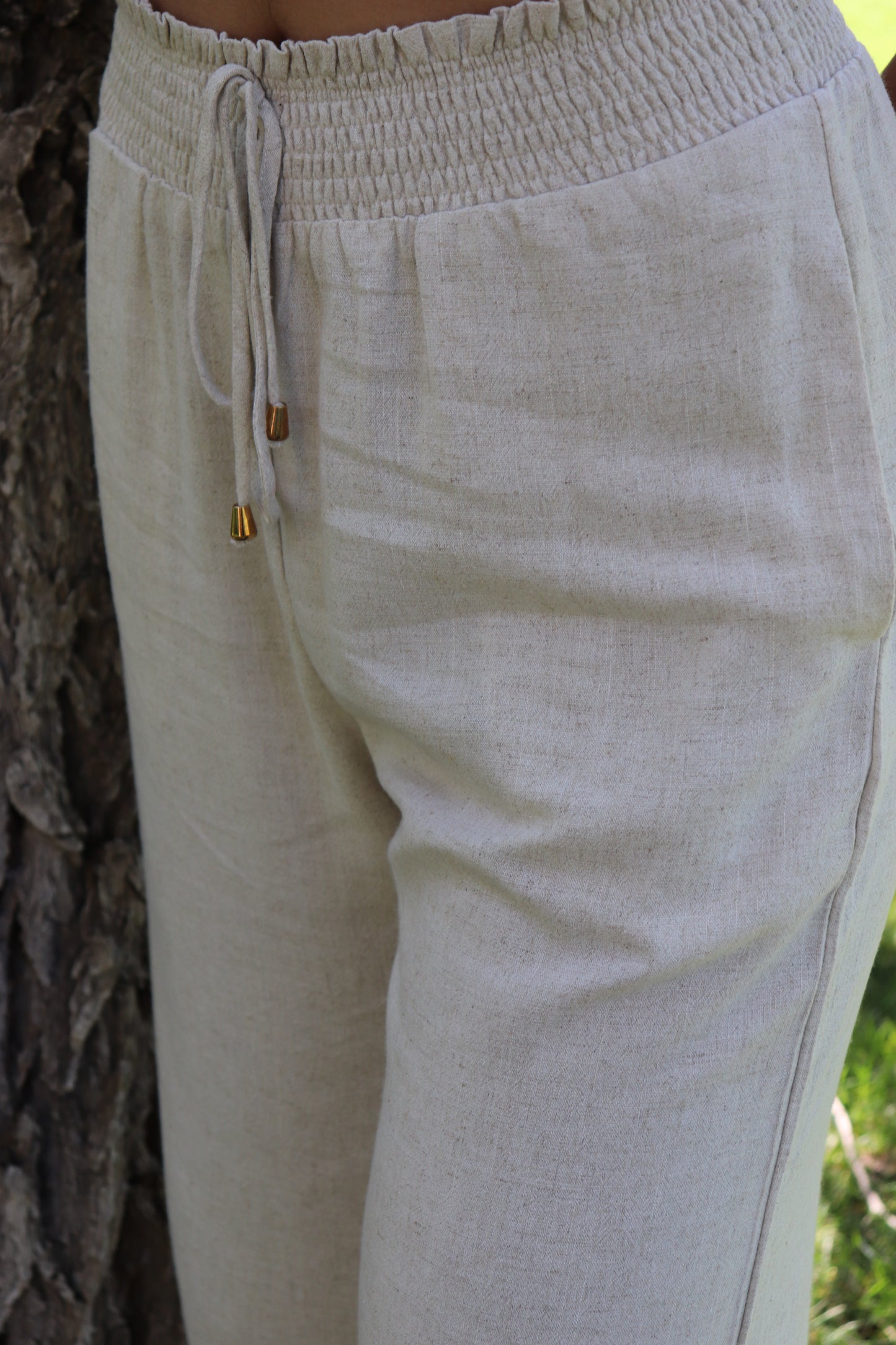 Bloom Wide Leg Pants in Natural