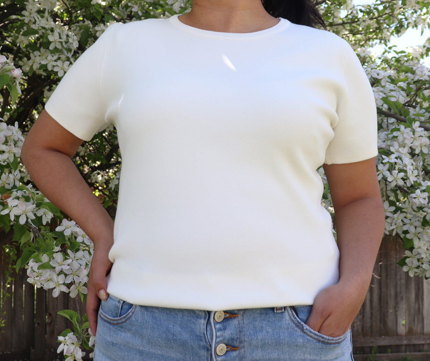 Magnolia Knit Top in Ivory