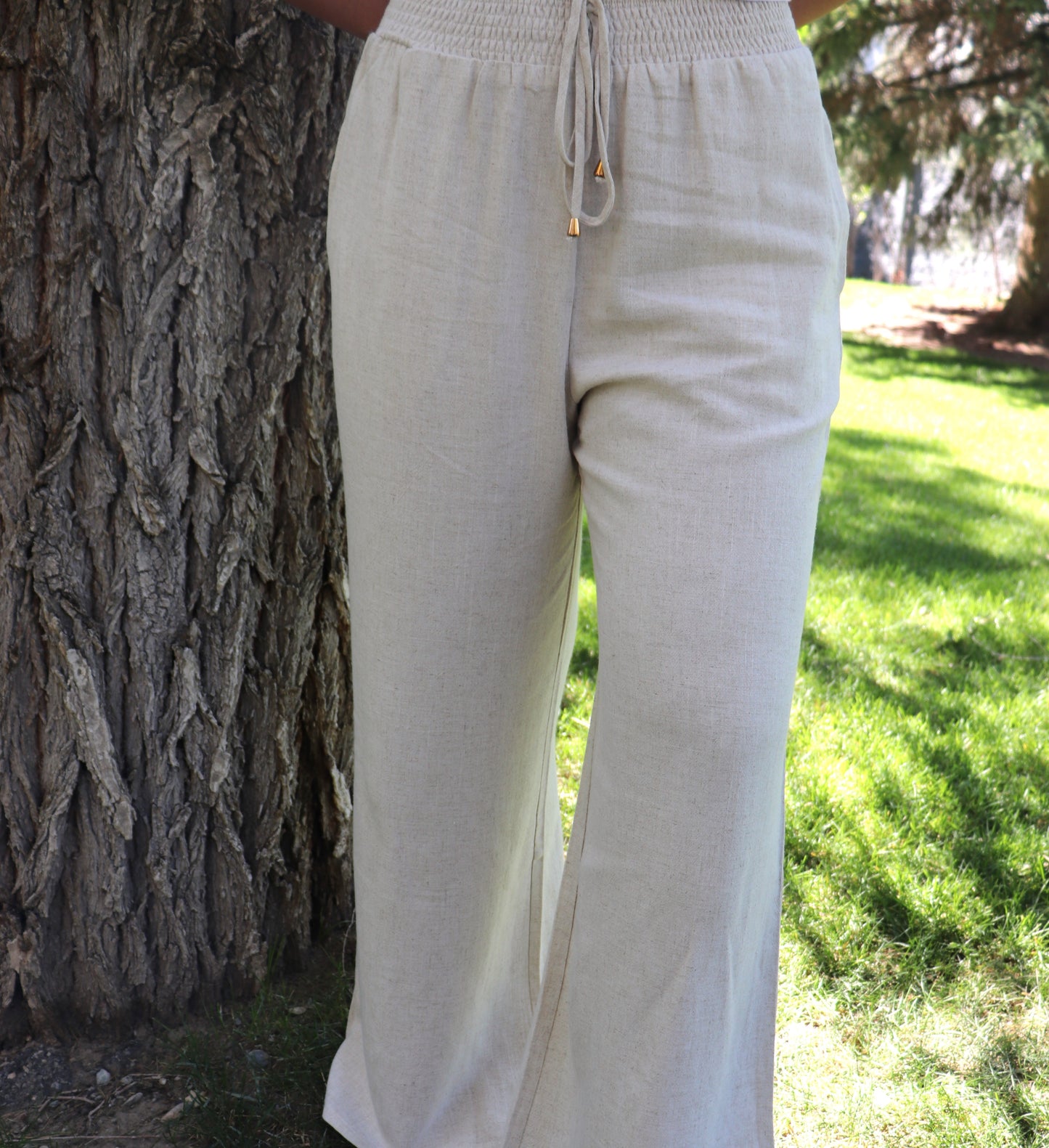 Bloom Wide Leg Pants in Natural