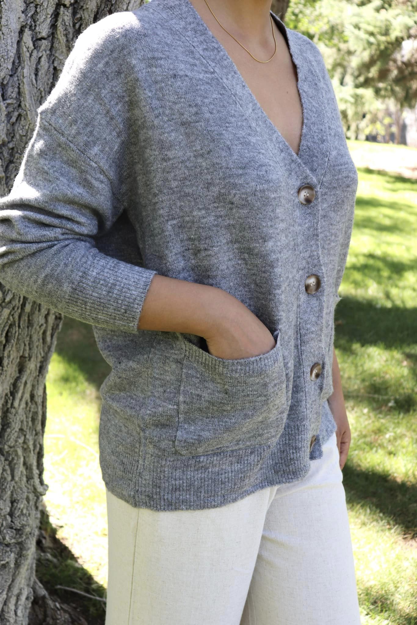 Grandpa Gray Cardigan – Bloom With Style