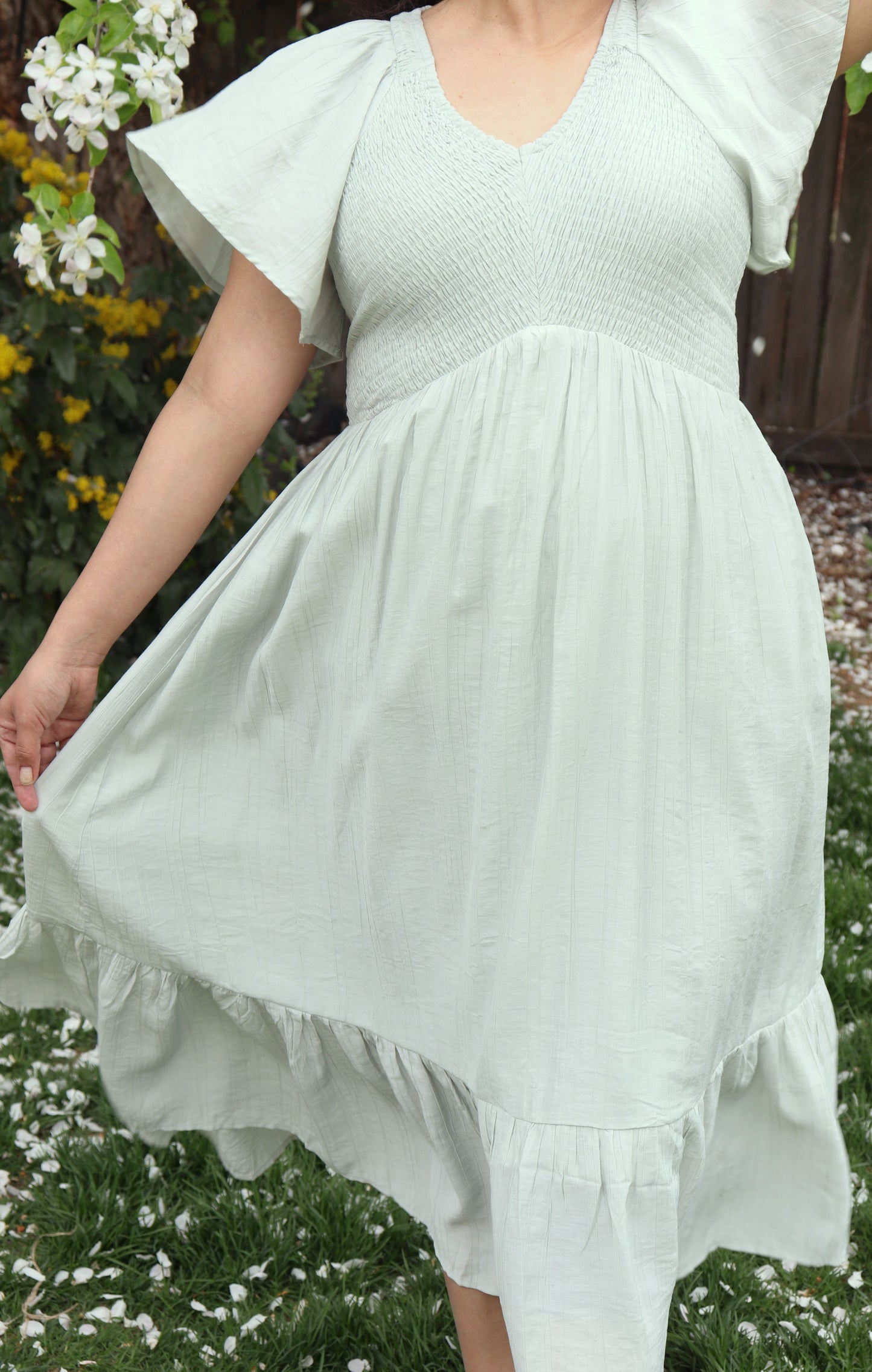 Blossom Dress in Light Green